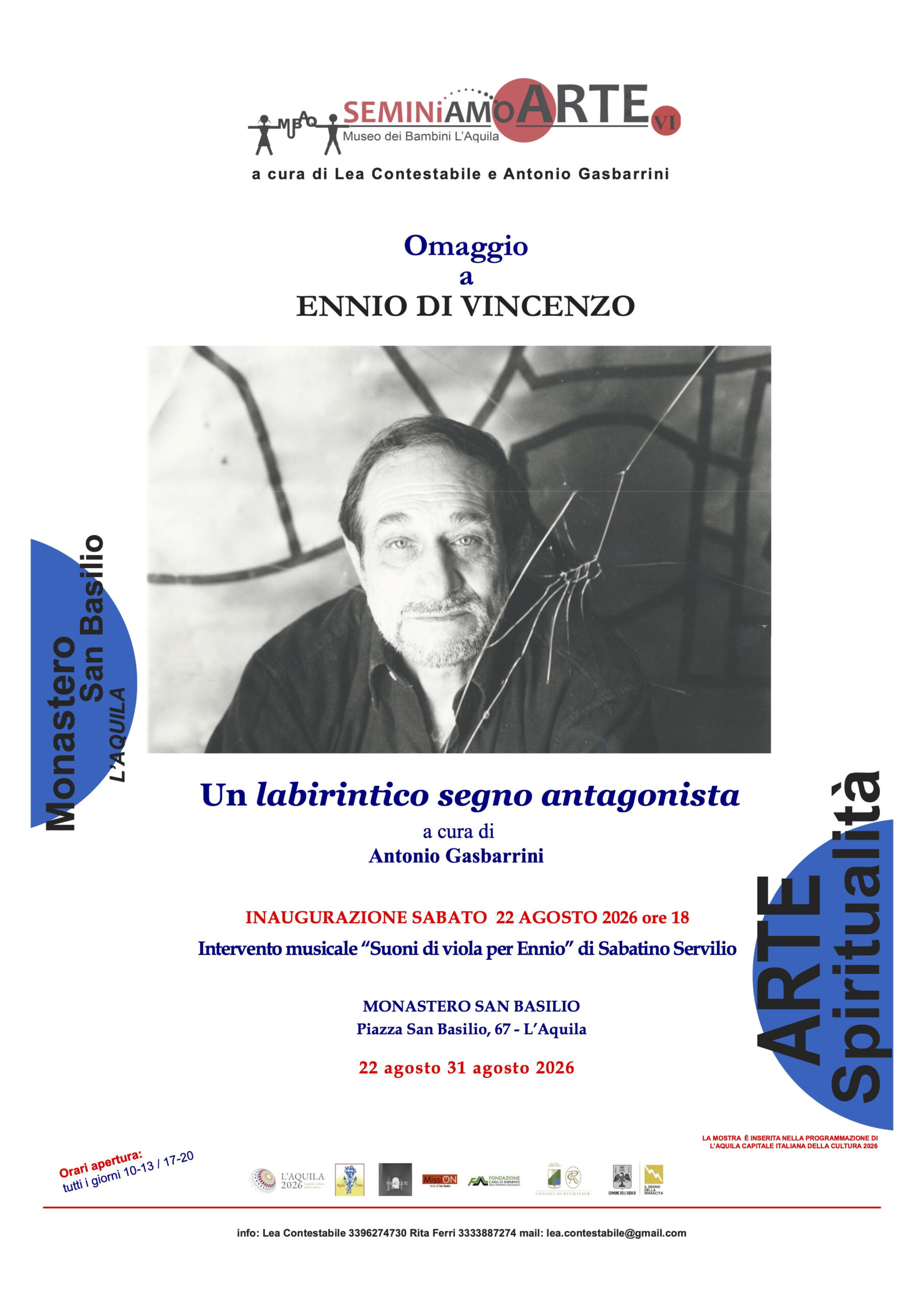 Omaggio a Ennio Di Vincenzo (1930-2009) - Mostra retrospettiva “Un labirintico segno antagonista”