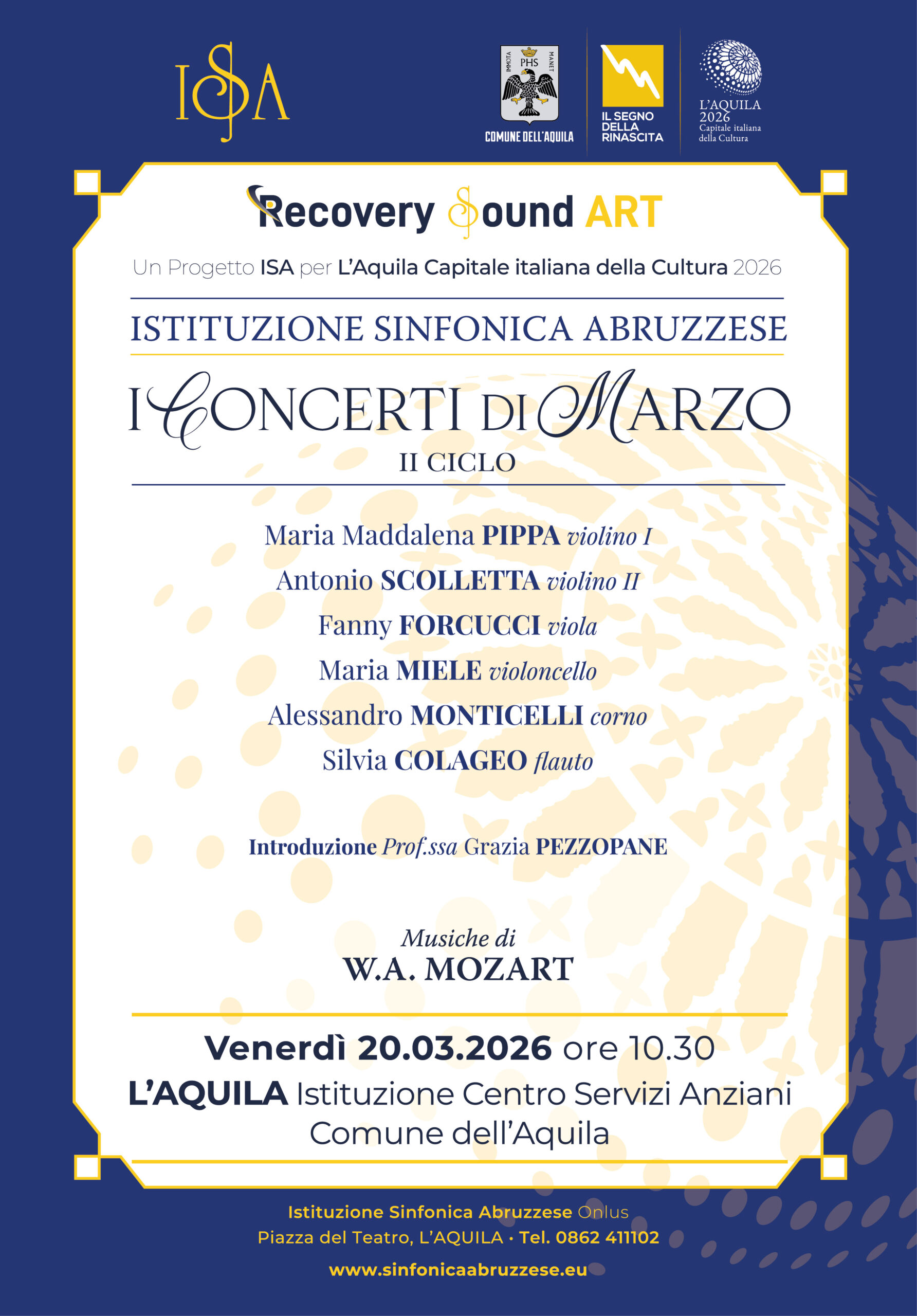 Recovery Sound Art 19 marzo