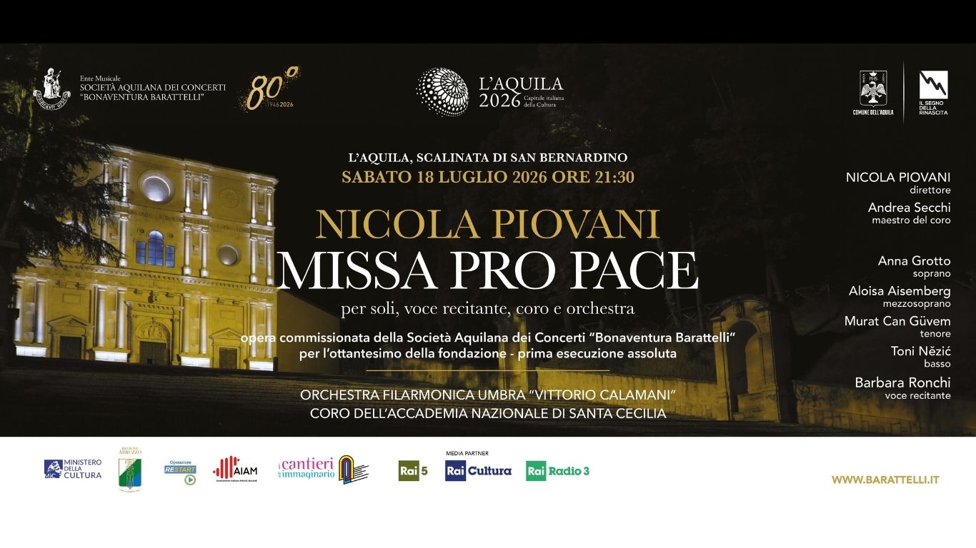Missa Pro Pace di Nicola Piovani per I Cantieri dell'Immaginario 2026