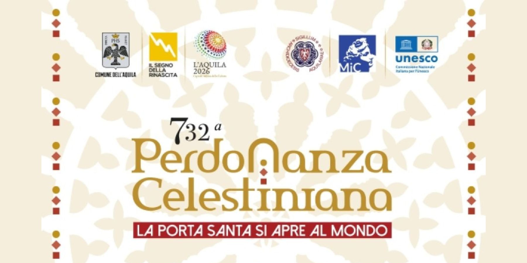 732ª Perdonanza Celestiniana 2026 – "La Forza del Perdono", diretta RAI 1, Basilica di Santa Maria di Collemaggio, L'Aquila, 23-30 agosto 2026